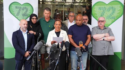 Grenfell survivor Natasha Elcock speaking after the publication of the final report of the Grenfell Tower Inquiry