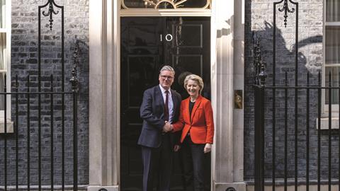Keir Starmer with European Commission president Ursula von der Leyen