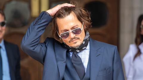 Johnny Depp leaves the Royal Courts of Justice following his libel case