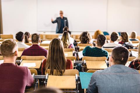 University students listen in a lecture