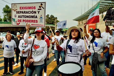 Mexico judicial reform protest