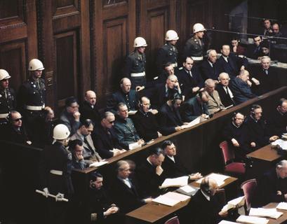 Nazi defendants on trial in Nuremberg