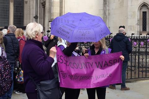Women pension protest