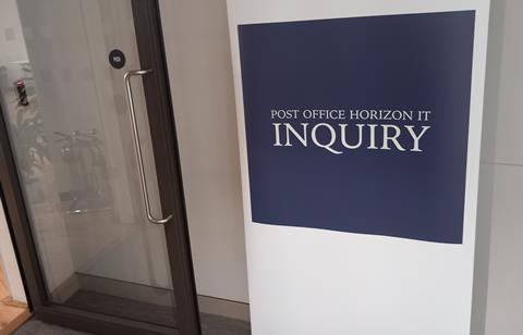 Post Office Inquiry sign