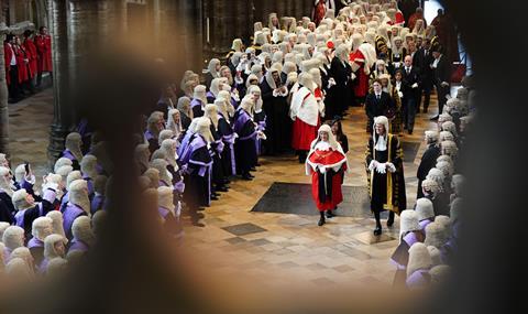 Lady chief justice Dame Sue Carr at Westminster Abbey during the annual Judges Service, which marks the start of the new legal year
