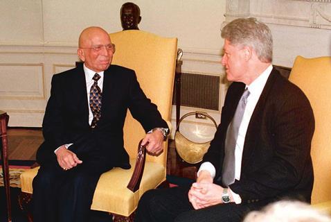 King Hussein of Jordan and Bill Clinton in 1999