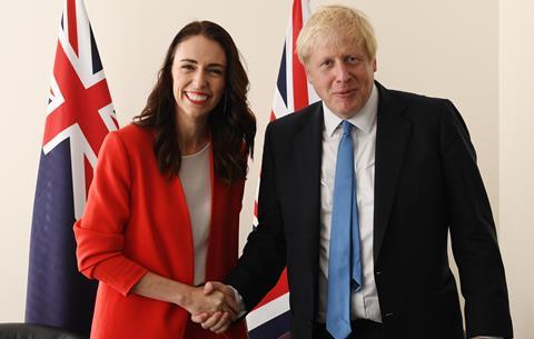 Prime Minister Boris Johnson meets the Prime Minister of New Zealand Jacinda Ardern