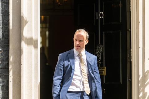 Dominic Raab leaving number 10