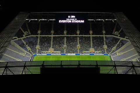 Everton's Bramley Moore Dock stadium, Liverpool