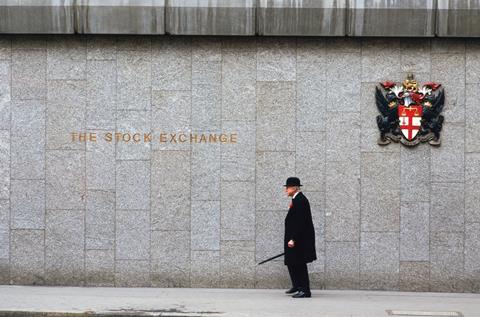 London stock exchange street sign