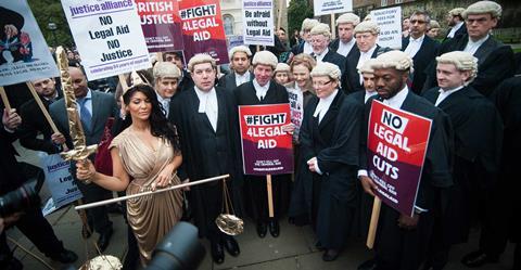 The legal aid protest earlier in March