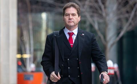 Dr Craig Wright arrives at the Rolls Building, London