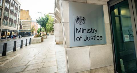 Ministry of Justice sign, London office