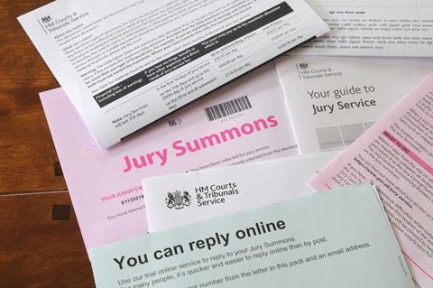 Various information documents relating to jury service