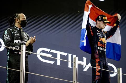 Max Verstappen wins Formula 1 World Championship after the Abu Dhabi Grand Prix at Yas Marina Circuit, Abu Dhabi