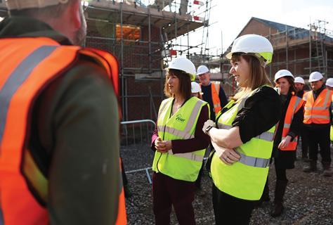 Chancellor Rachel Reeves And deputy prime minister Angela Rayner at a housing development project in Stoke-on-Trent