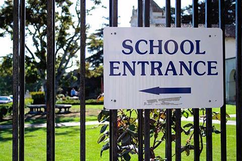 School entrance gates
