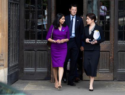 Photo of Attorney and Solicitor General, Prosecutor General outside Westminster Hall