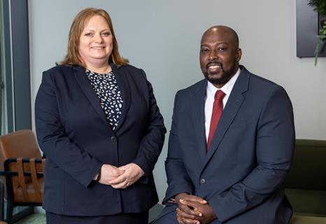 Family law partner Demelza Patricio and Justin Osei