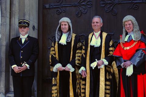 David Lidington on steps of RCJ before being sworn in as lord chancellor