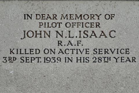 John Noel Isaac memorial stone