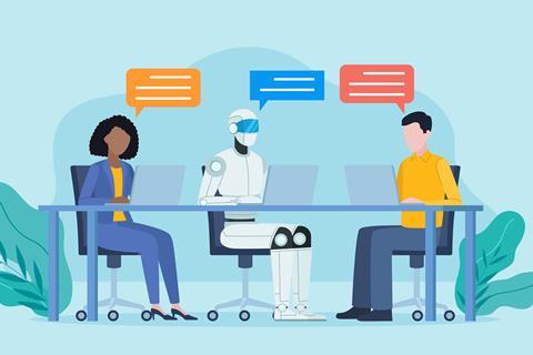 AI robot desk
