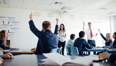 School pupils in classroom