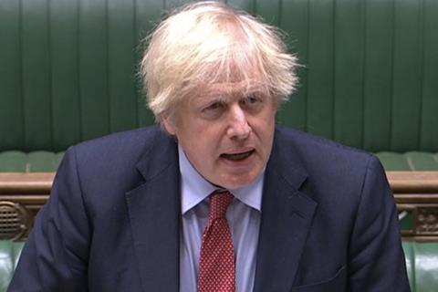 Boris Johnson during PM Questions