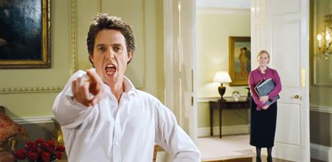 Hugh Grant in Love Actually