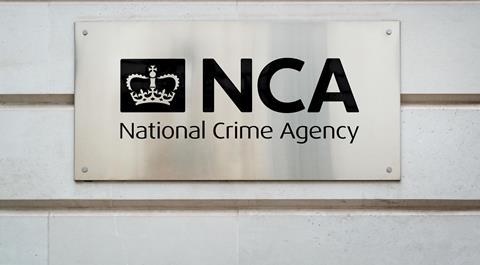 National Crime Agency sign