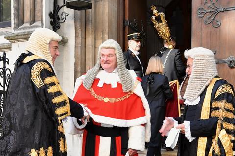 Brandon Lewis MP arrives to be sworn in as lord chancellor