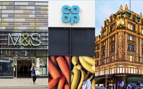 M&S, Co-Op, Harrods