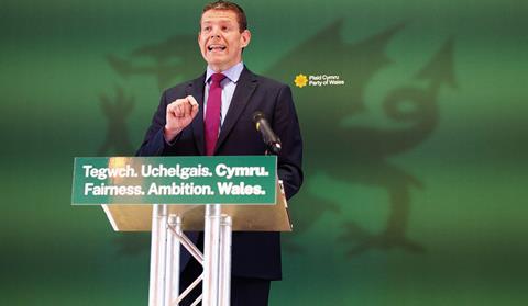 Plaid Cymru leader Rhun ap Iorwerth launches his party's General Election manifesto, June 2024