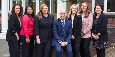 (L-R): Leanne Lawrence, Anjali Narshi, Katie Mann, Michael Neal-Brook,  Hollie Smith, Sara Dove and Sharon Crosby