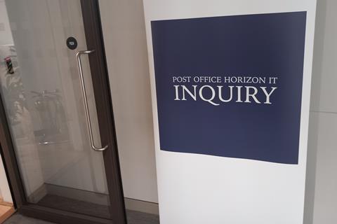 Post Office Inquiry sign