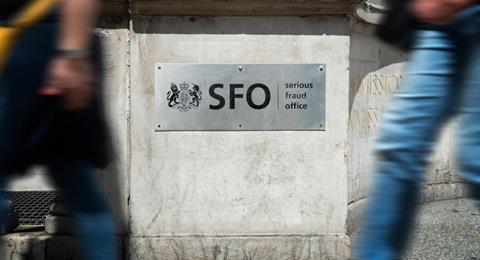 Serious Fraud Office office sign, London
