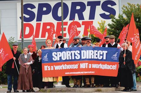 Sports direct protest