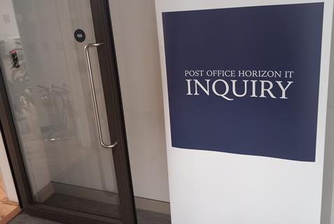 Post Office Inquiry sign