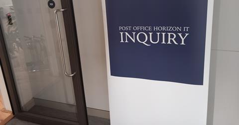 Post Office Inquiry sign