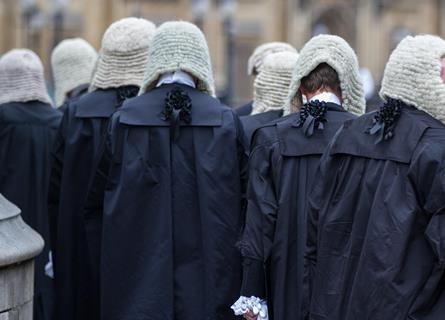 Judges in wigs and robes