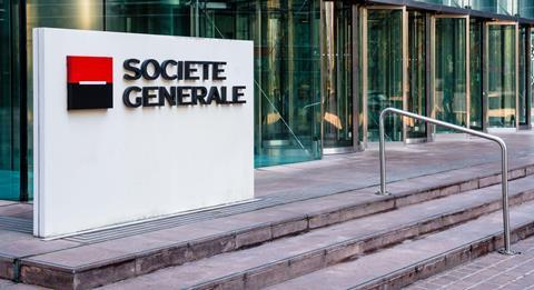 Société Générale sign outside French headquarters