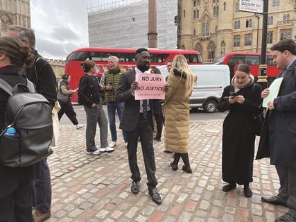 Jason Lartey jury protest