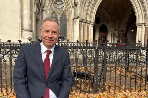 Richard Taylor, chief operating officer at Loughborough University, outside the Royal Courts of Justice