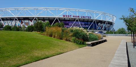 West Ham’s London Stadium at the Queen Elizabeth Olympic Park, London