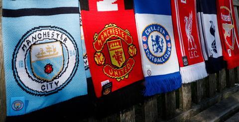 A selection of scarves of the English football clubs reported to be part of a proposed European Super League