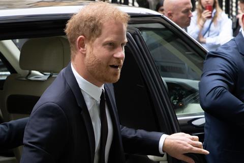 The Duke of Sussex arrives at the Rolls Buildings