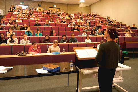 Students in the law department at Aberystwyth University