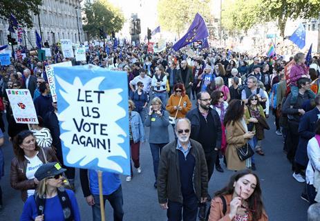 Campaigners march in London in October