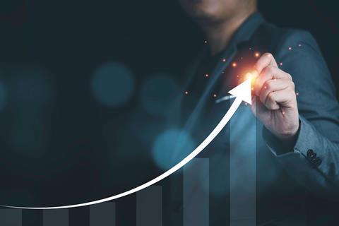 Graph increase concept image