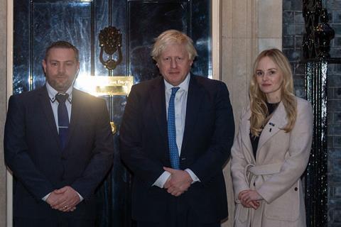 Boris Johnson receives PC Andrew Harper's widower Lissie Harper at 10 Downing Street